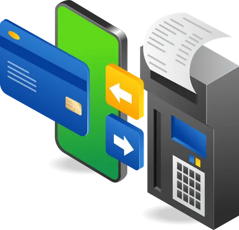 Connect Payment Transactions With Smartphone Illustration