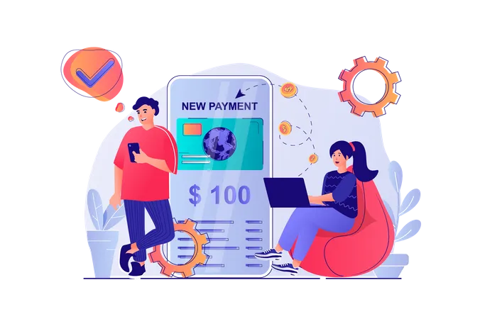 Online payment Illustration