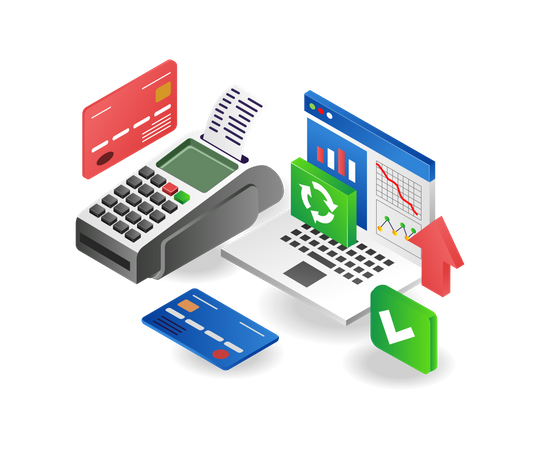 Online payment analysis Illustration