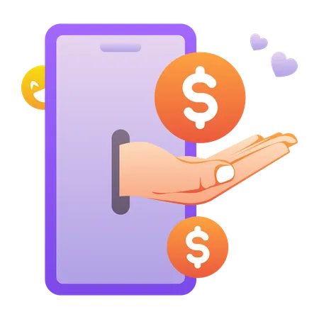 Online payment app  Illustration