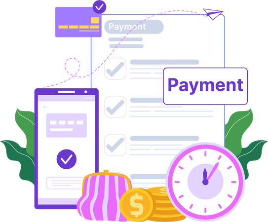 Online Payment Bill  Illustration