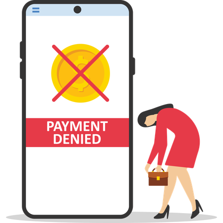 Online Payment failed  Illustration