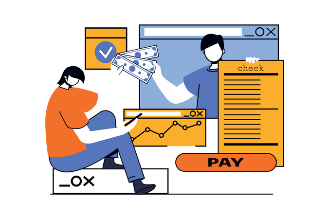 Online payment  Illustration