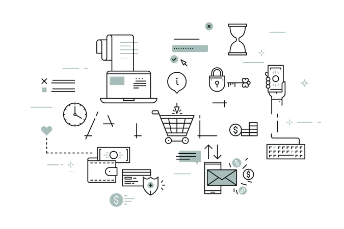 Online Payment  Illustration