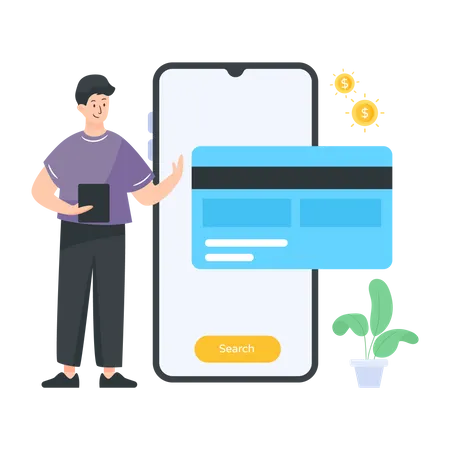 Online Payment  Illustration