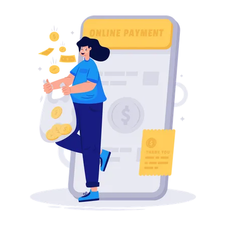 Online payment  Illustration