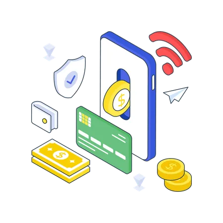 Online Payment  Illustration