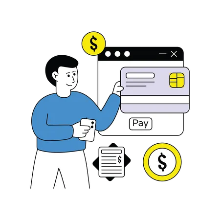 Online Payment  Illustration