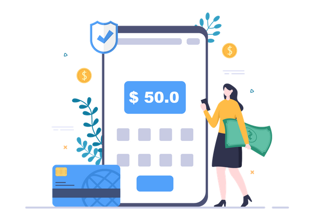 Online Payment  Illustration