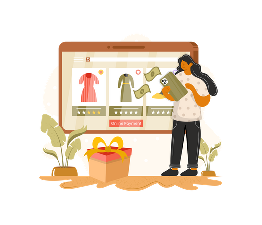 Online Payment  Illustration