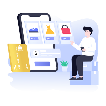 Online Payment  Illustration