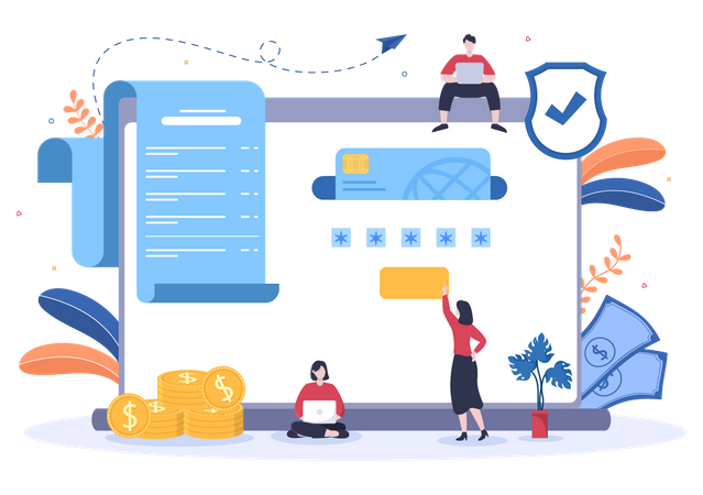 Online Payment  Illustration