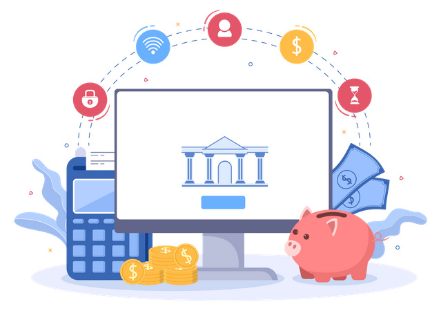 Online Payment  Illustration