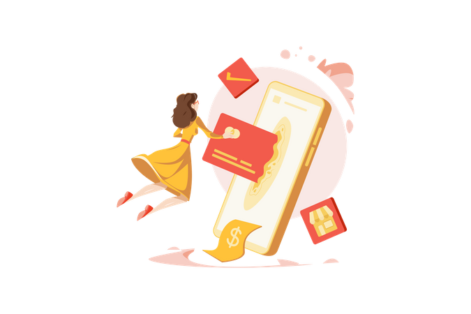 Online Payment  Illustration