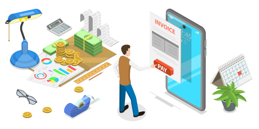Online payment  Illustration