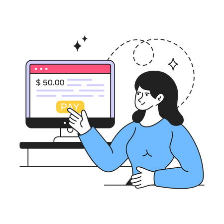 Online Payment  Illustration