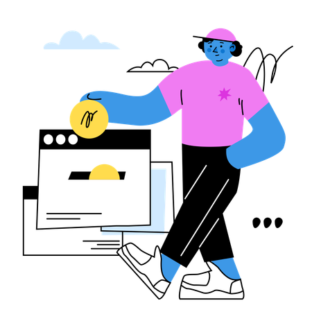 Online payment  Illustration