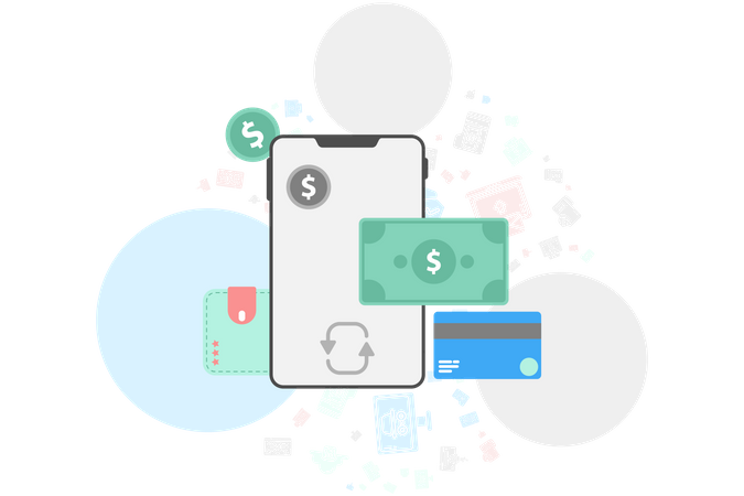 Online payment method  Illustration