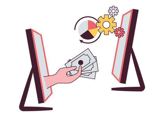Online payment method  Illustration