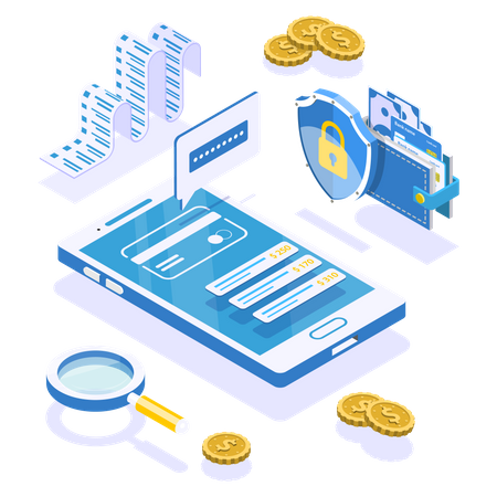 Online payment payment system  Illustration