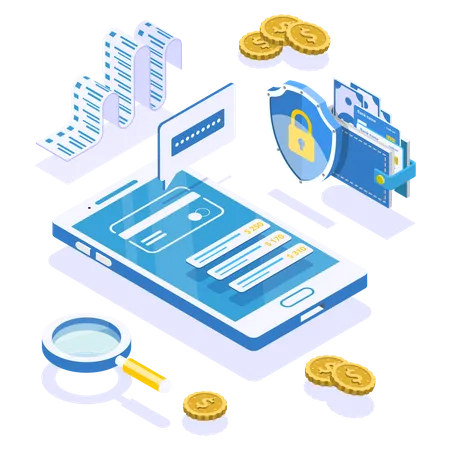 Online payment payment system  Illustration