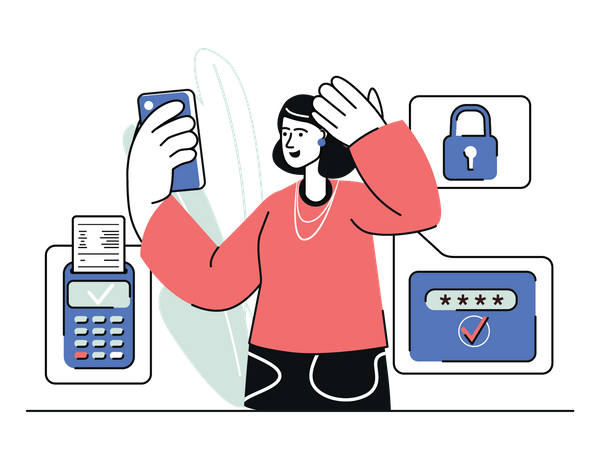 Online Payment security Illustration