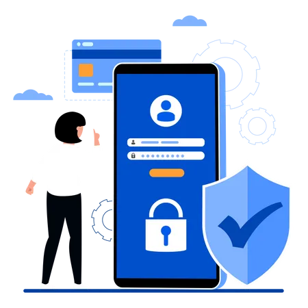 Online Payment Security  Illustration