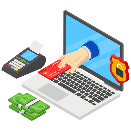 Online Payment Security  Illustration