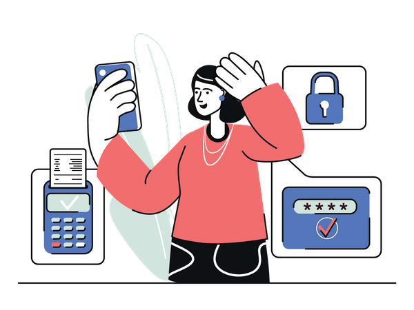 Online Payment security  Illustration