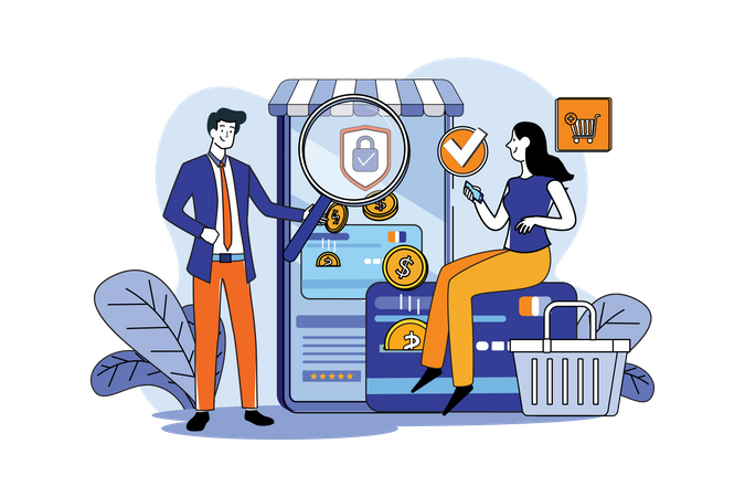 Online Payment Security  Illustration