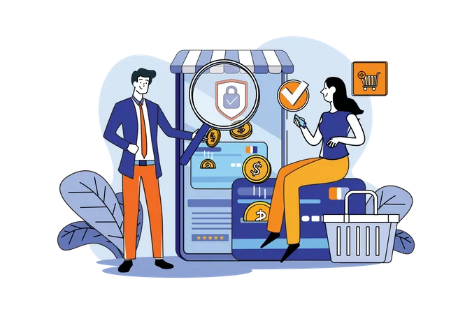 Online Payment Security  Illustration