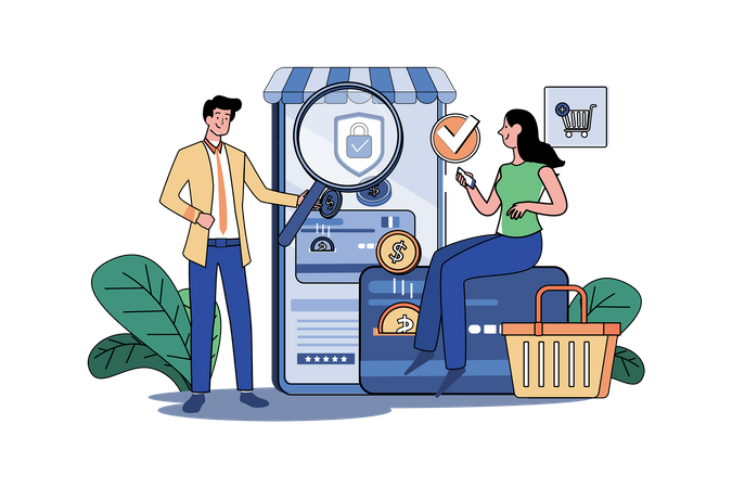 Online Payment Security  Illustration