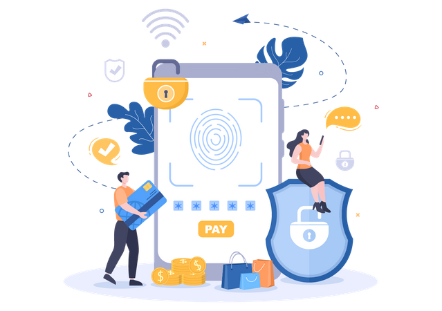 Online Payment Security  Illustration