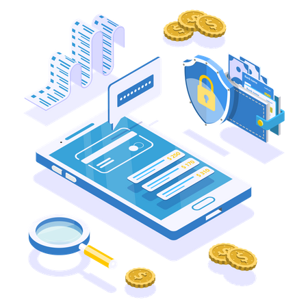 Online payment payment system  Illustration