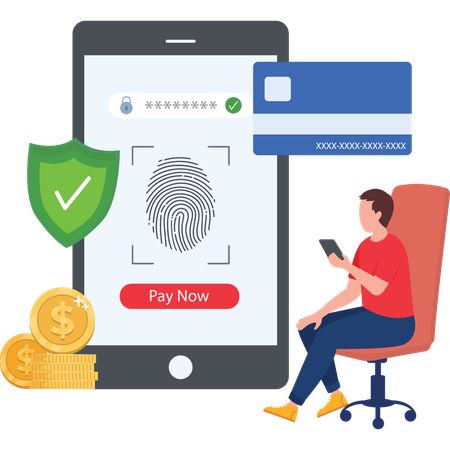 Online payment transaction secutiry  Illustration