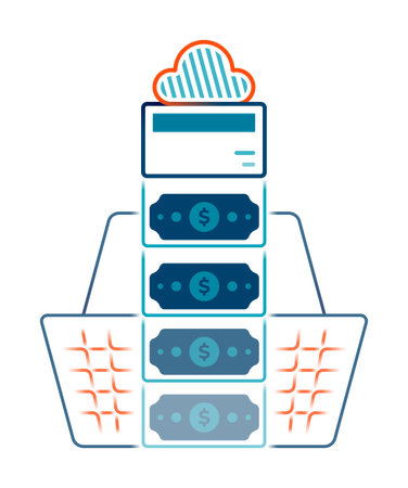 Online payment transactions  Illustration