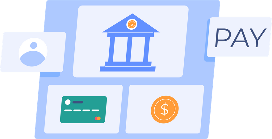 Online payment using internet banking  Illustration