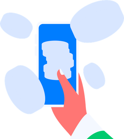 Online payment using mobile  Illustration