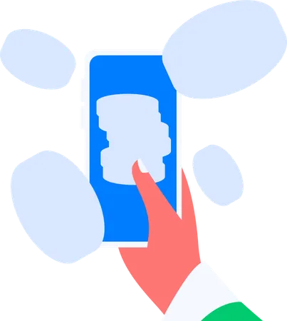 Online payment using mobile  Illustration