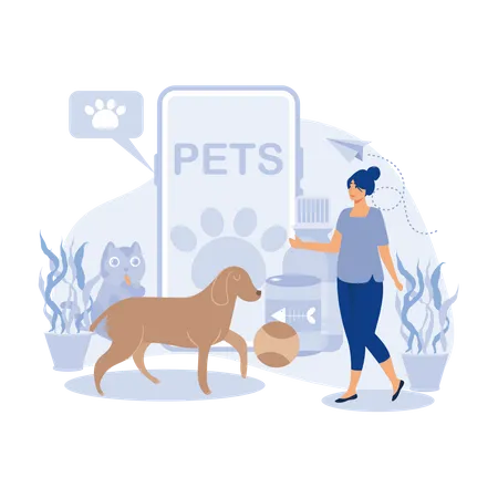 Online Pet Shop  Illustration