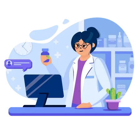 Online pharmacy Illustration