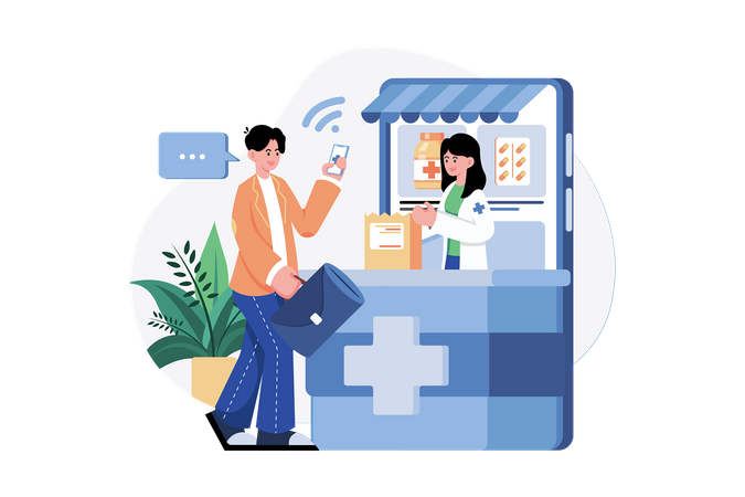 Online pharmacy  Illustration