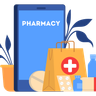 online pharmacy app illustration svg