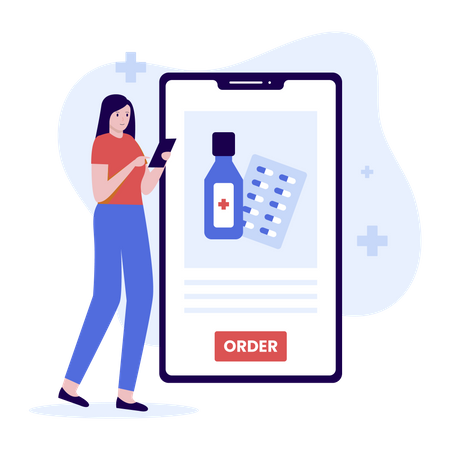 Online Pharmacy App  Illustration