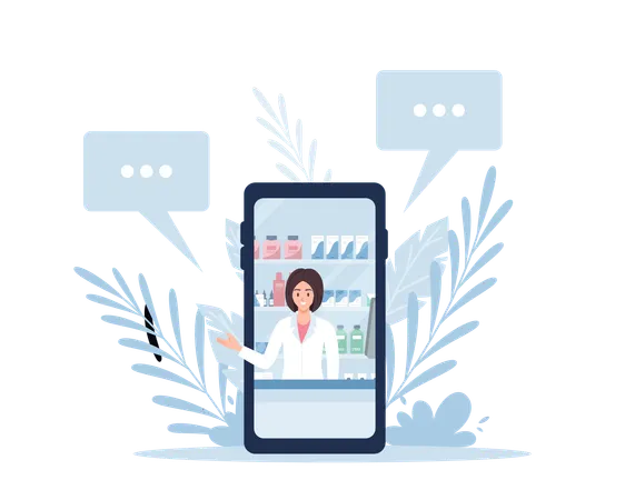 Online pharmacy  Illustration