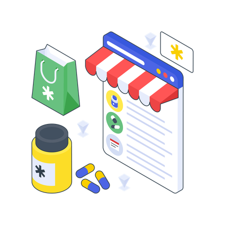 Online Pharmacy  Illustration