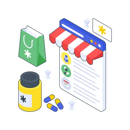 Online Pharmacy  Illustration