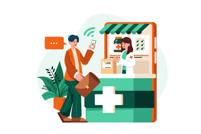 Online pharmacy  Illustration