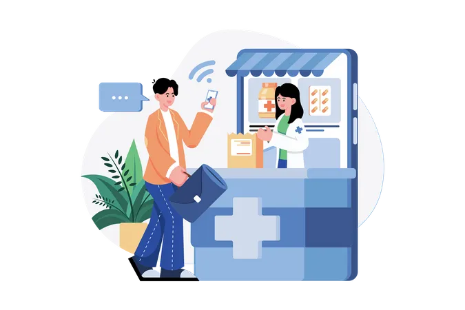 Online pharmacy  Illustration