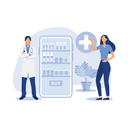 Online Pharmacy service  Illustration